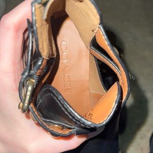 Size 5 coach booties .